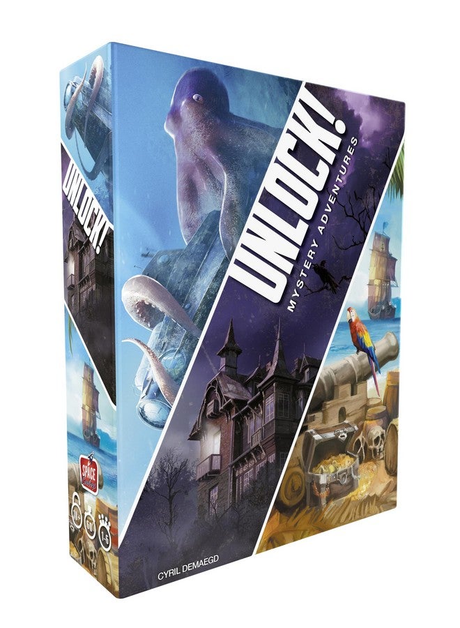 Space Cowboys UNLOCK! Mystery Adventures Card Game - Escape Room-Inspired Cooperative Adventure, Fun Family Game for Kids and Adults, Ages 10+, 1-6 Players, 1 Hour Playtime, Made by Space Cowboys - Image 1