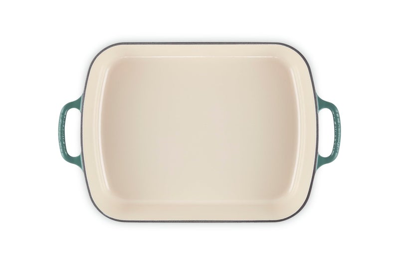 Le Creuset Enameled Cast Iron Signature Rectangular Roaster, 5.25 qt. (9.8" x 13"), Artichaut - Image 3