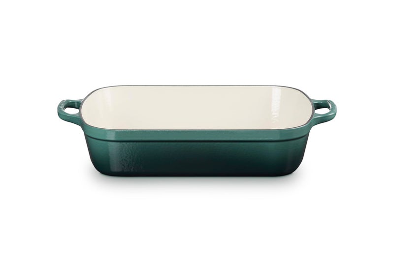 Le Creuset Enameled Cast Iron Signature Rectangular Roaster, 5.25 qt. (9.8" x 13"), Artichaut - Image 1