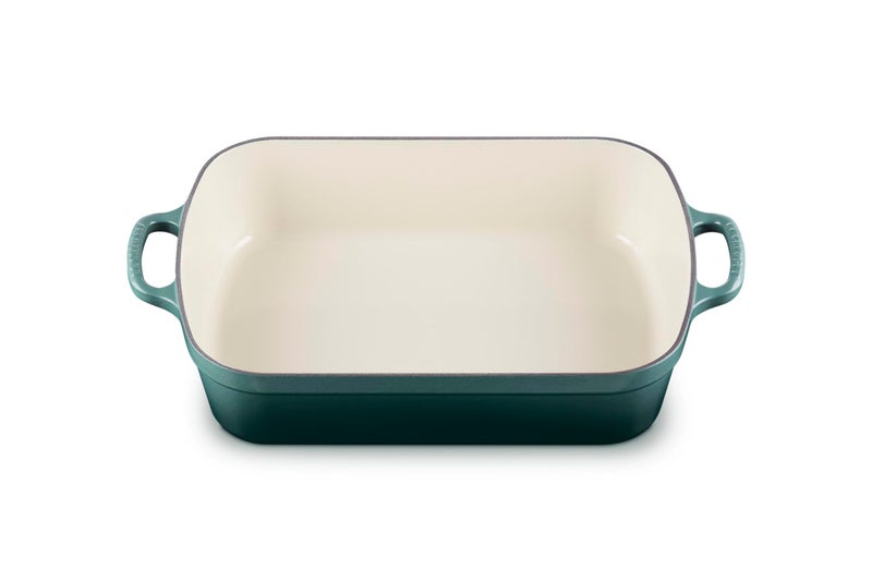 Le Creuset Enameled Cast Iron Signature Rectangular Roaster, 5.25 qt. (9.8" x 13"), Artichaut - Image 4