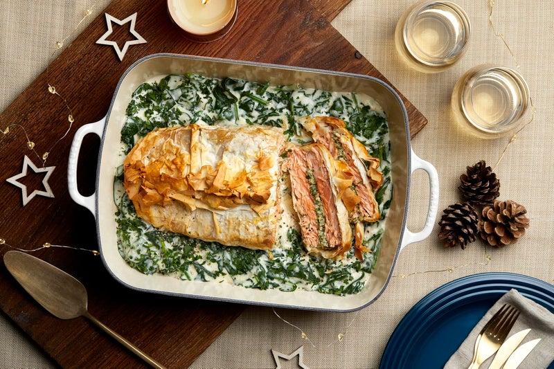 Le Creuset Enameled Cast Iron Signature Rectangular Roaster, 5.25 qt. (9.8" x 13"), Artichaut - Image 2