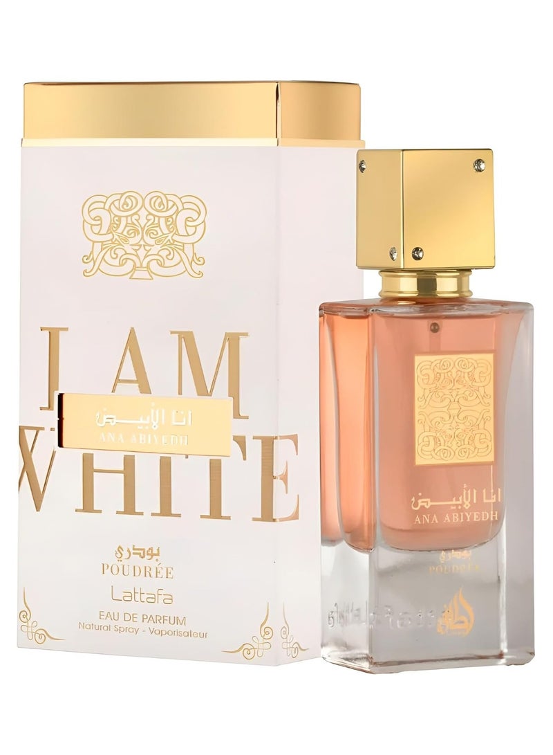 Lattafa I Am White Ana Abiyedh Poudree EDP Natural Spray 60ml - Image 3