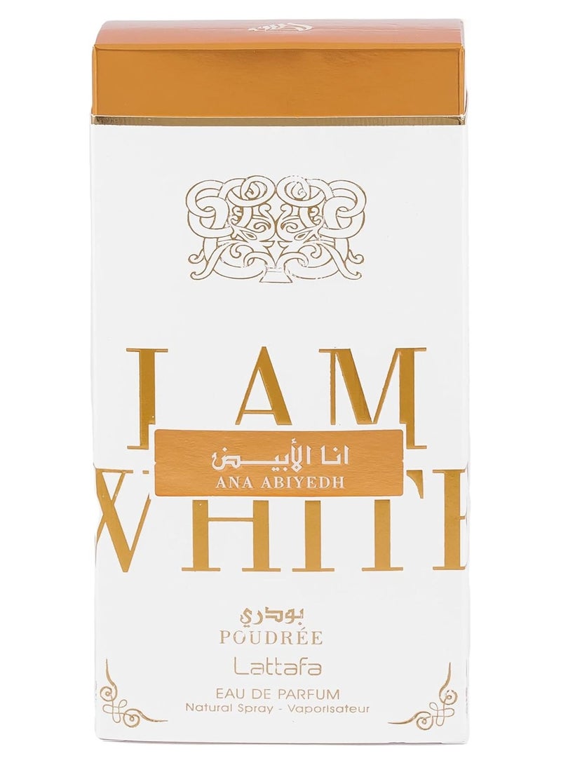 Lattafa I Am White Ana Abiyedh Poudree EDP Natural Spray 60ml - Image 4