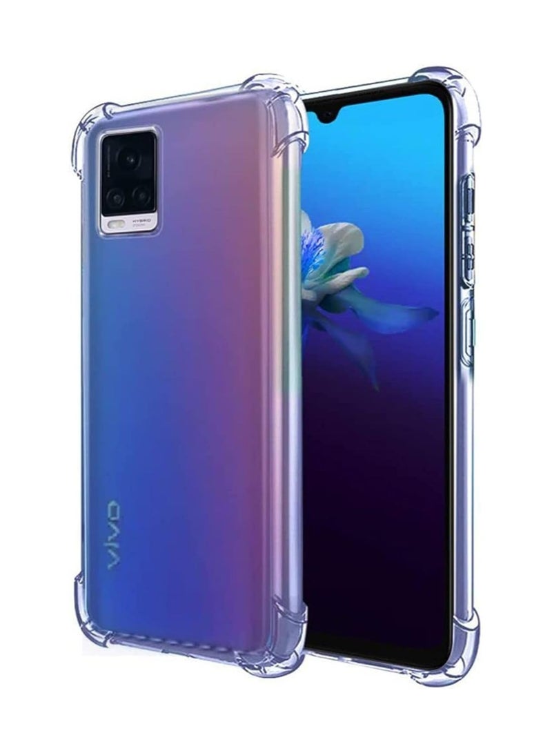 جراب لهاتف Vivo V20 جراب شفاف شفاف بزوايا معززة من مادة TPU المرنة الممتصة للصدمات لهاتف Vivo V20 - Image 1