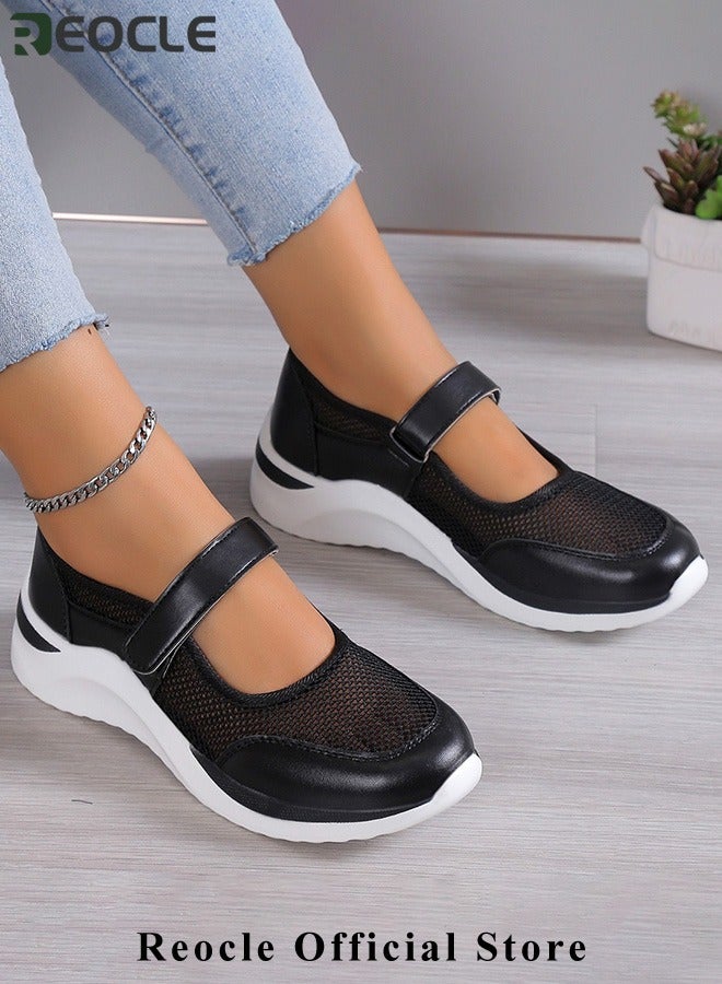 REOCLE Women's Working Shoes Breathable Working Nurse Shoes Non-Slip Adjustable Walking Buffer Fitness Casual Nursing Orthotic Lightweight Shoes for Arthritis & Diabetes & Heel Pain - Image 2