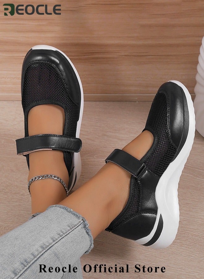 REOCLE Women's Working Shoes Breathable Working Nurse Shoes Non-Slip Adjustable Walking Buffer Fitness Casual Nursing Orthotic Lightweight Shoes for Arthritis & Diabetes & Heel Pain - Image 4