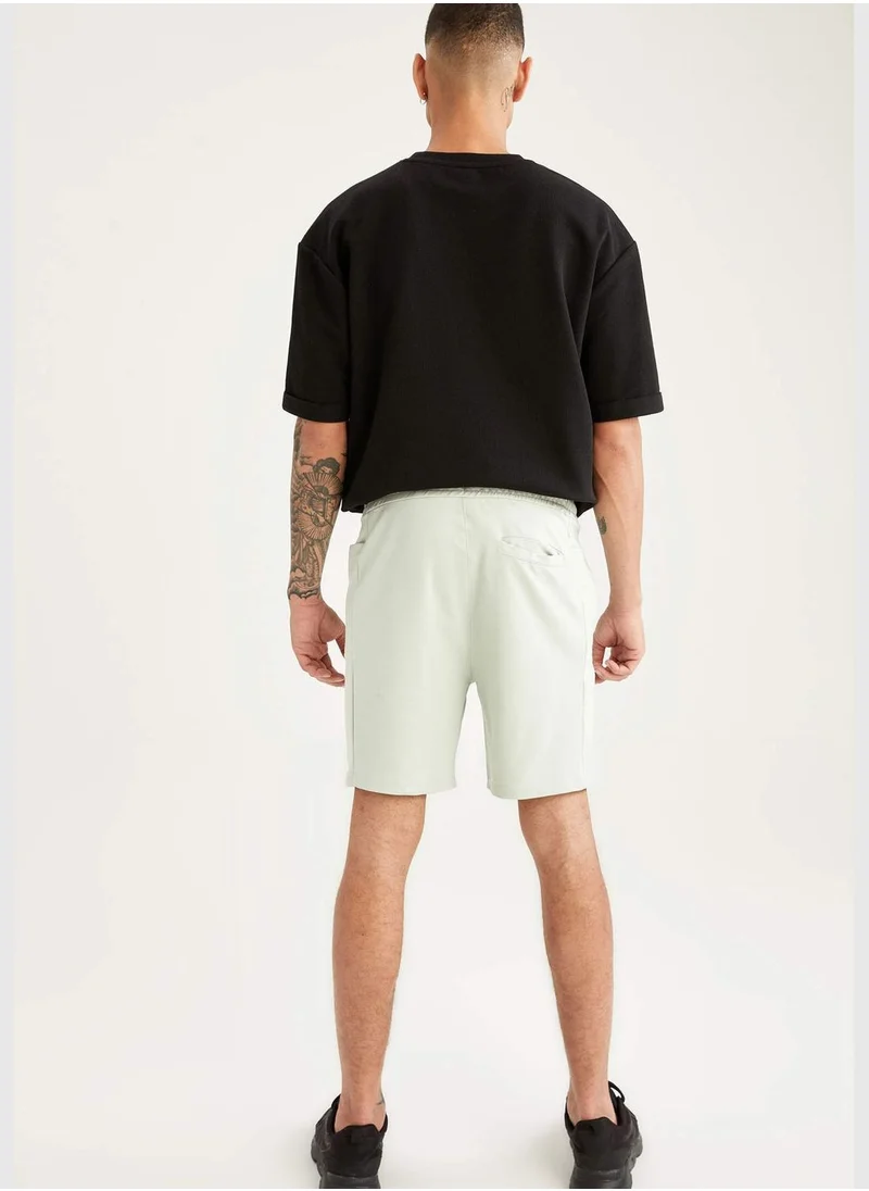 DeFacto Slim Fit Text Print Sports Short