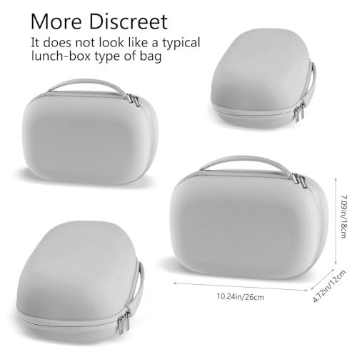 Gowing Wearable Breast Pumps Carrying Case, Hard Shell Case with Removable Tray, Watertight Breast Pump Storage Bag Compatible with Most of Wearable Breast Pumps, Holds 2 Pumps, Grey - Image 3
