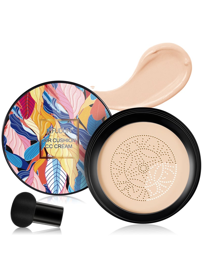 Sefudun Air Cushion CC Cream Mushroom Head Foundation  CC Cream Foundation Full Coverage -B  - Image 2