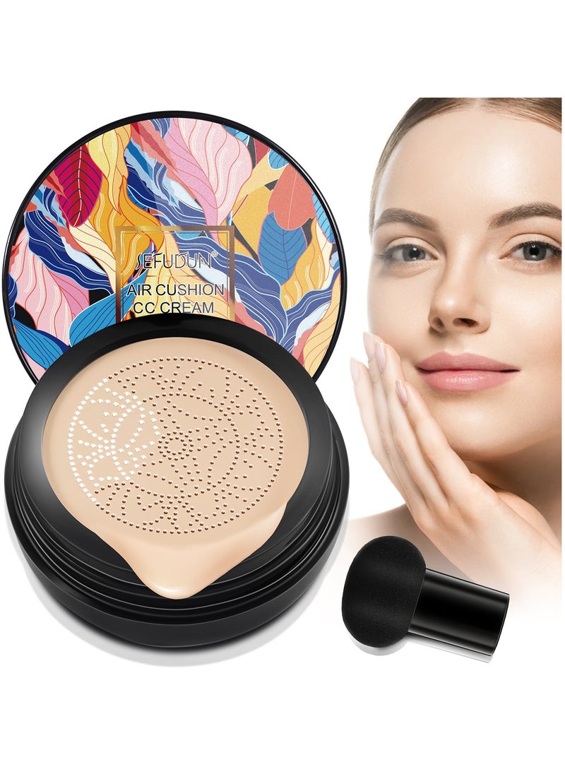Sefudun Air Cushion CC Cream Mushroom Head Foundation  CC Cream Foundation Full Coverage -B  - Image 5