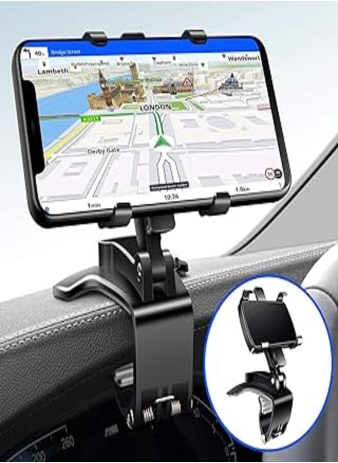 Car Phone Holder, DELFINO Mount Dashboard Phone Car Holder 360 Degree Rotation Cell Phone Holder for Car Clip Mount 3-in-1 Multi-Function Phone Car Mount Suitable for 4-7 Inches Smartphones - pzsku/Z056DB03F812773F465EAZ/45/_/1719698621/f16e5746-0992-4139-8742-824132f6c4df