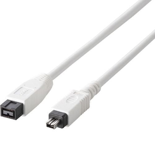 ELECOM erekomu IEEE1394b FireWire800 Cable 9pin – 4pin 1.0 m White ie – 941wh - Image 2