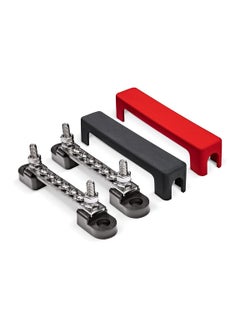 4 inch Ground/Power Distribution Terminal Block Battery Bus Bar Set Negative/Positive Insulated Busbar for Auto Marine Car Trailer RV Boat