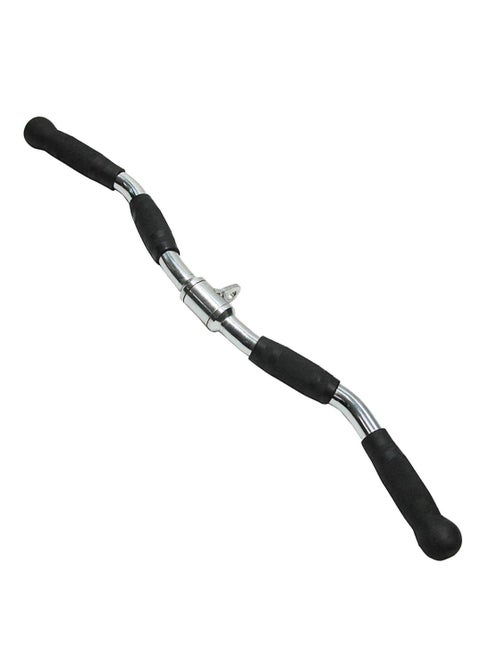 Barbel Machine Cable Attachment Pro Grip Revolving Non Slip Handle Bar Pro Grip Revolving pull down Lat Bar-Silver, for Bicep Tricep