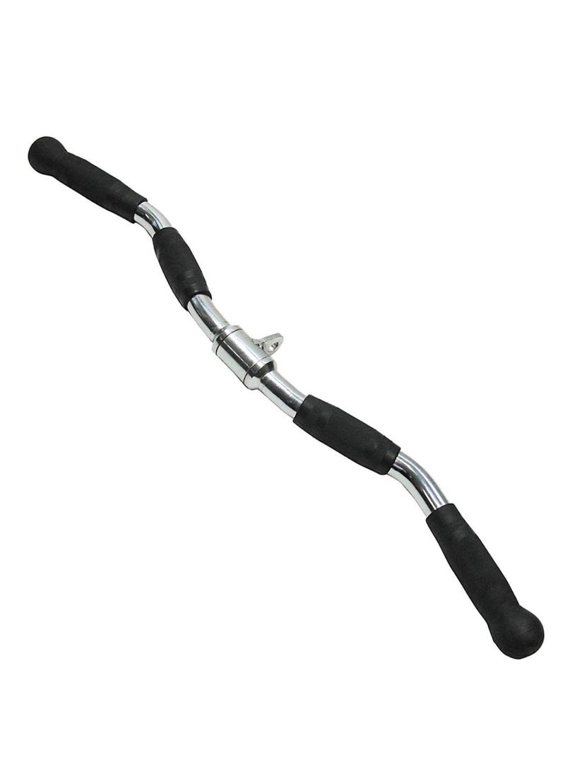 Spall Barbel Machine Cable Attachment Pro Grip Revolving Non Slip Handle Bar Pro Grip Revolving pull down Lat Bar-Silver, for Bicep Tricep  - Image 1