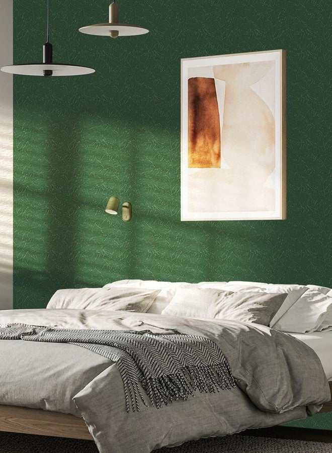 Abyssaly Dark Green Peel and Stick Wallpaper Removable Silk Texture Contact Paper Self Adhesive Vintage Embossed Stick on Wallpaper Home Decorativon for Wall Stick Shelf Liner Paper 15.7" X 118" - Image 4