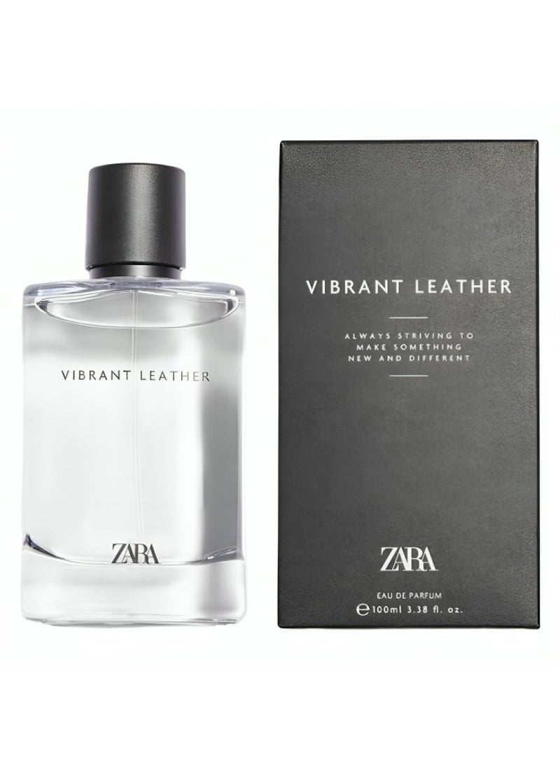 Zara - Zara Vibrant Leather EDP Eau De Parfum Cologne for Men 100 ML 338 FL OZ - Image 1