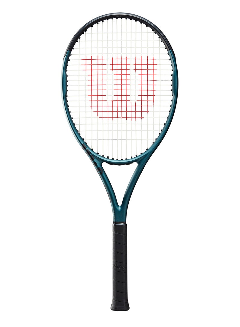 Wilson Ultra Team V4 Tennis Racket, Head 100, 16X19, Adults, Intermediate/ Advanced - Black/ Blue - Image 1