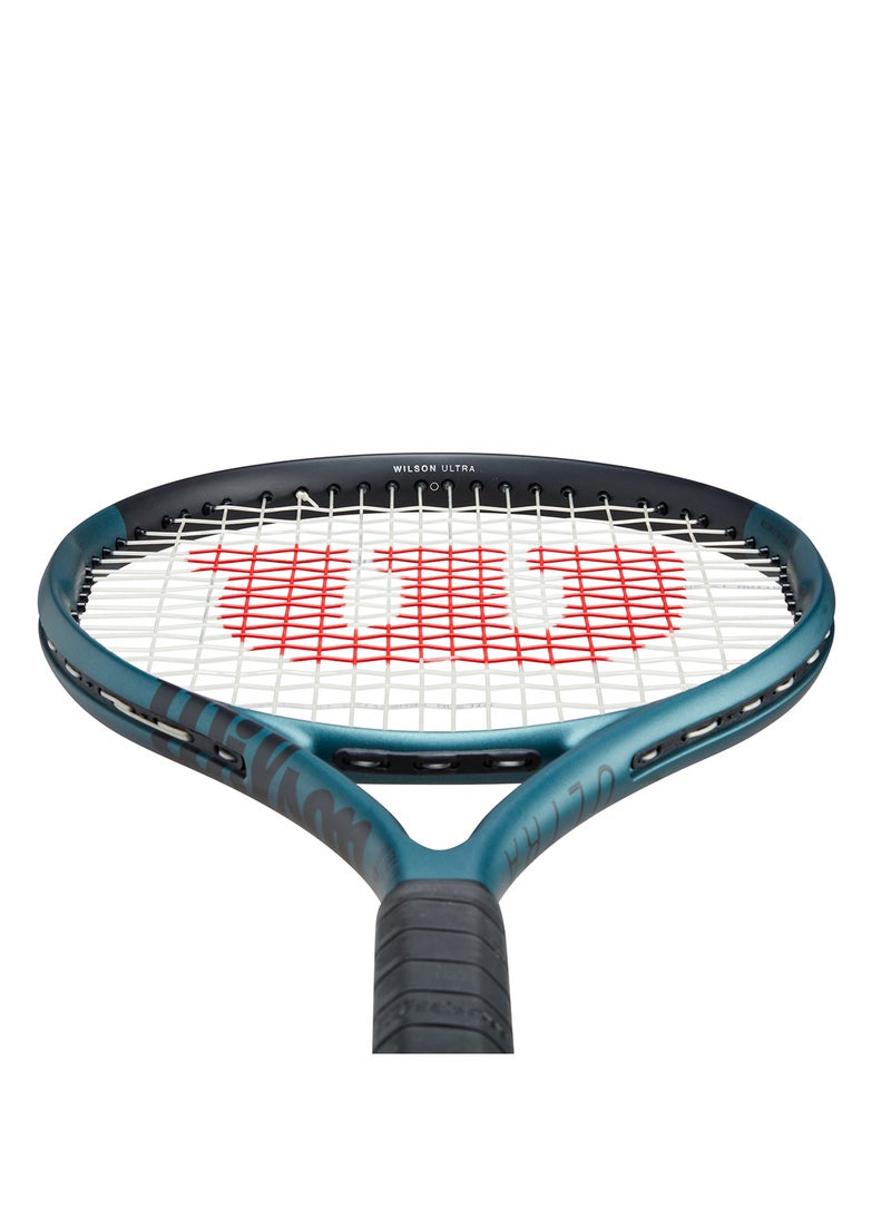 Wilson Ultra Team V4 Tennis Racket, Head 100, 16X19, Adults, Intermediate/ Advanced - Black/ Blue - Image 4