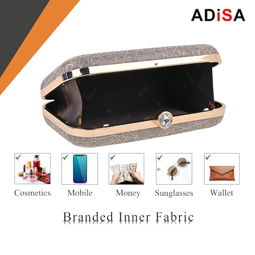 ADISA Constellation formal party clutch with gold chain for women and girls (CL106-ANTI) - Image 4