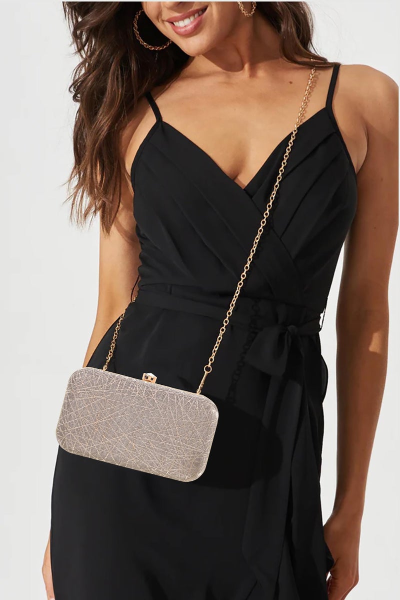 ADISA Constellation formal party clutch with gold chain for women and girls (CL106-ANTI) - Image 5