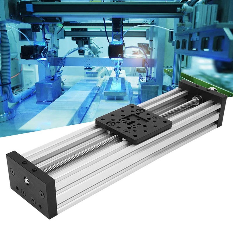 Silver Aluminum Alloy Linear Slide Table 250mm for 3D Printer Engraving Machine - Image 1