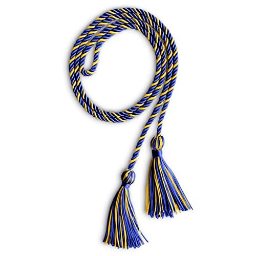 Endea Graduation Single Honor Cord Two-Color (Royal Blue/Gold) - Image 5