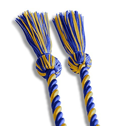 Endea Graduation Single Honor Cord Two-Color (Royal Blue/Gold) - Image 4