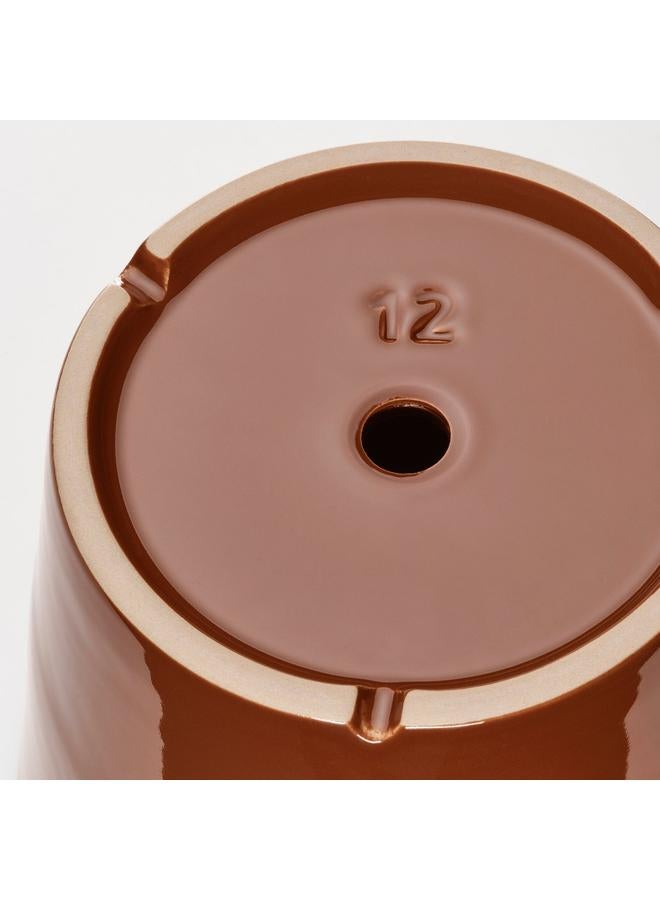 Green Tiger Plant Pot With Saucer, In/Outdoor/Red/Brown Light Beige, 12 Cm - Image 3