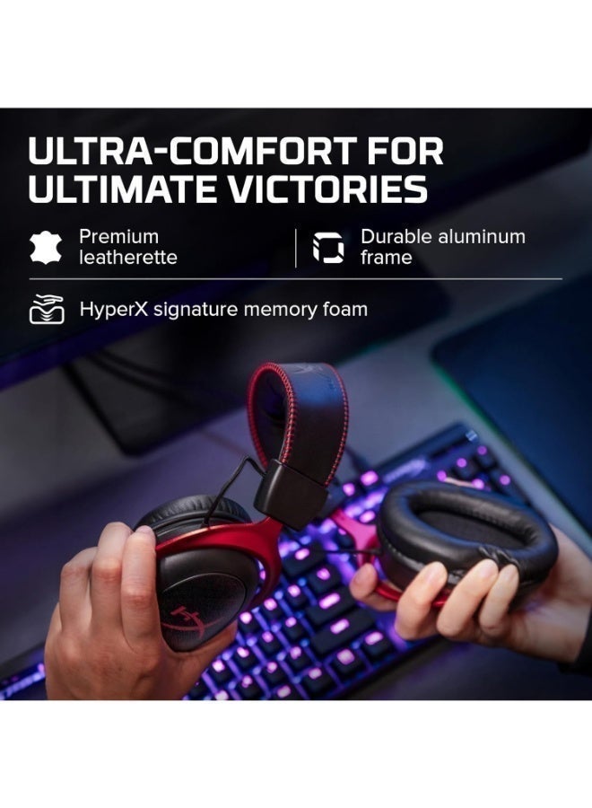HYPERX Cloud II Wired Gaming Headset for PC & PS4 & Xbox One Nintendo Switch - Red