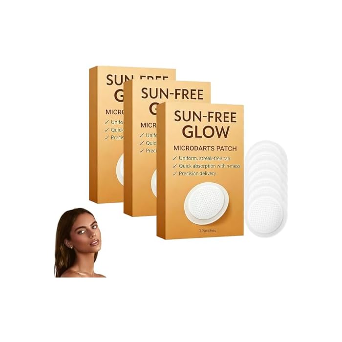 Purevlab Sun Free Glow Patches,Natural Looking Glow, Bronzing,Natural Tanning Patches for Women and Men, Suitable for All Skin Types 3PCS
