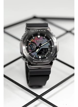 Casio G Shock Rainbow Octagonal Dial GM-2100RW-1A Analog Digital Grey Watch For Men - view 4