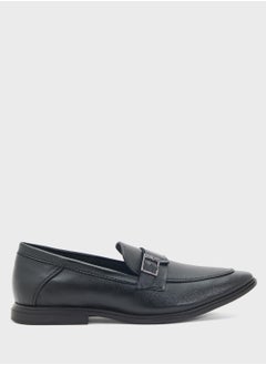 Robert Wood Buckle Detail Formal Slip Ons  - Image 1