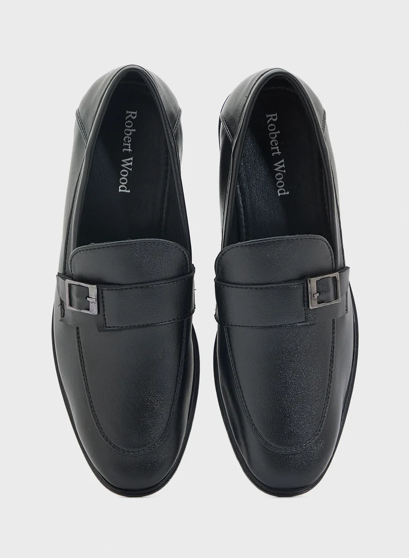 Robert Wood Buckle Detail Formal Slip Ons
