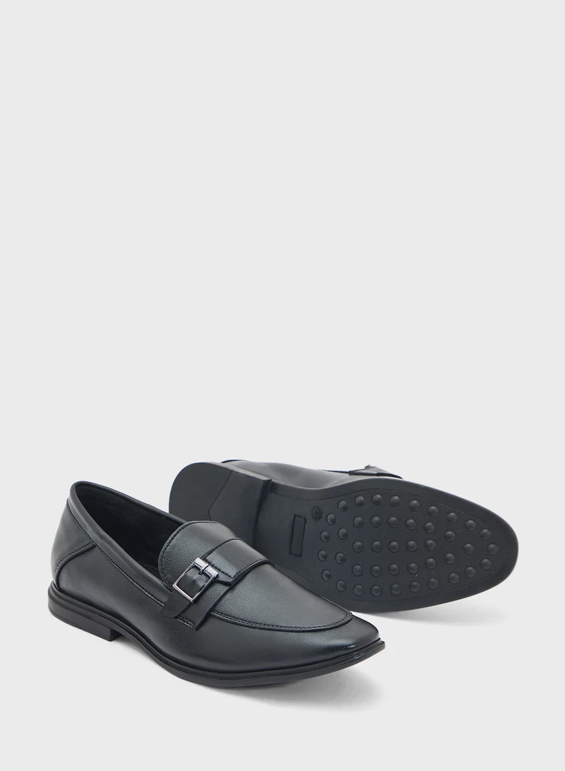 Robert Wood Buckle Detail Formal Slip Ons