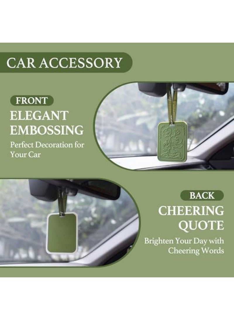 SYOSI 2 Pack Car Air Freshener with White Tea Scent, Long-Lasting Sachets for Closet, Drawer, and Car, Includes Mirror Hanging Freshener and Accessories, Ideal for Cars, Bedrooms, and Storage Spaces - Image 2