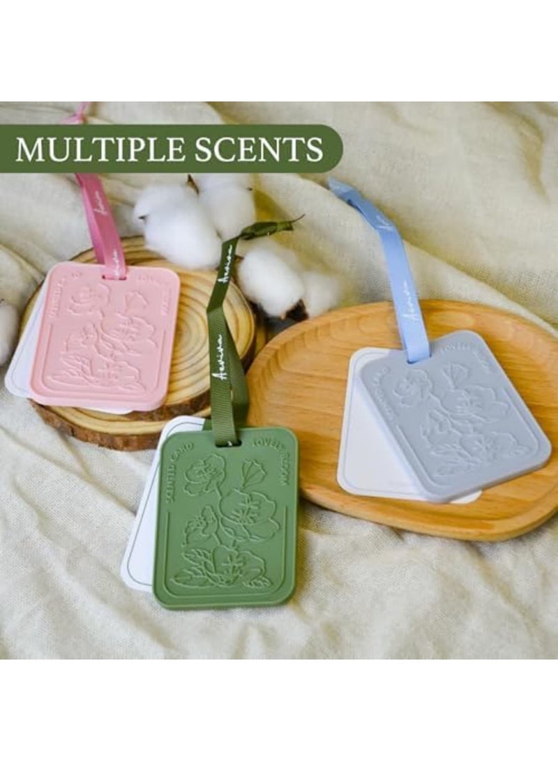 SYOSI 2 Pack Car Air Freshener with White Tea Scent, Long-Lasting Sachets for Closet, Drawer, and Car, Includes Mirror Hanging Freshener and Accessories, Ideal for Cars, Bedrooms, and Storage Spaces - Image 5