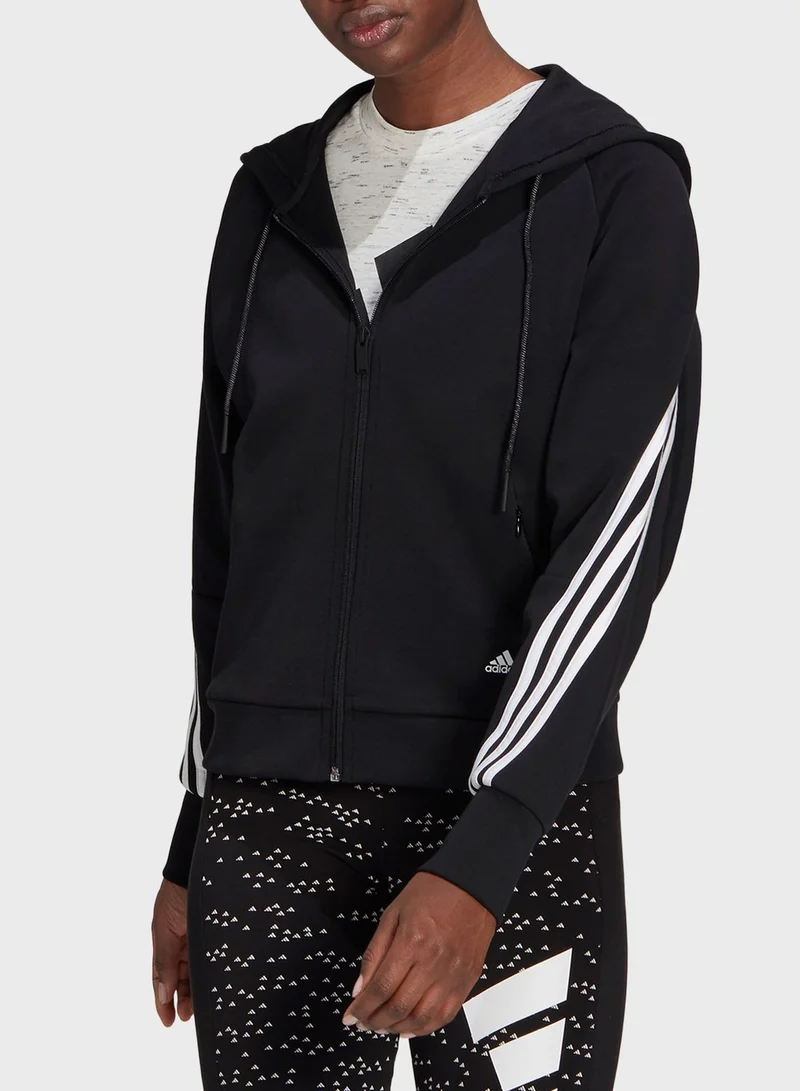 Adidas 3 Stripe Hoodie