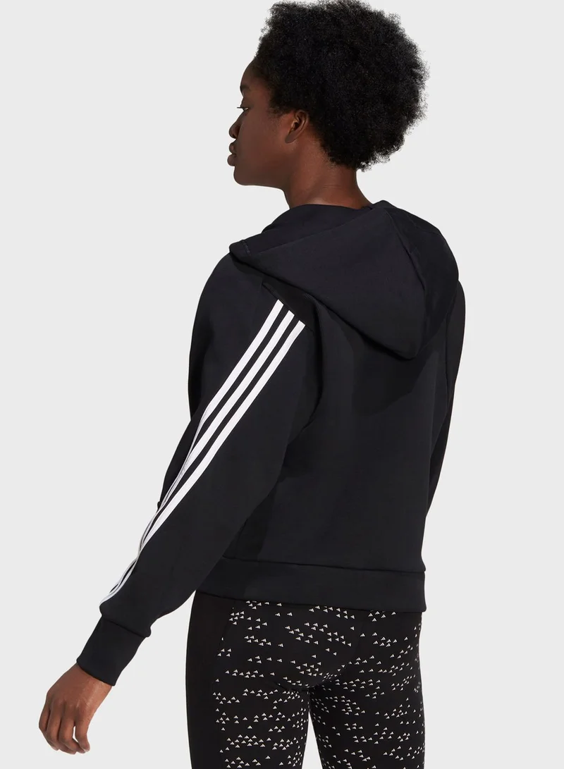 Adidas 3 Stripe Hoodie