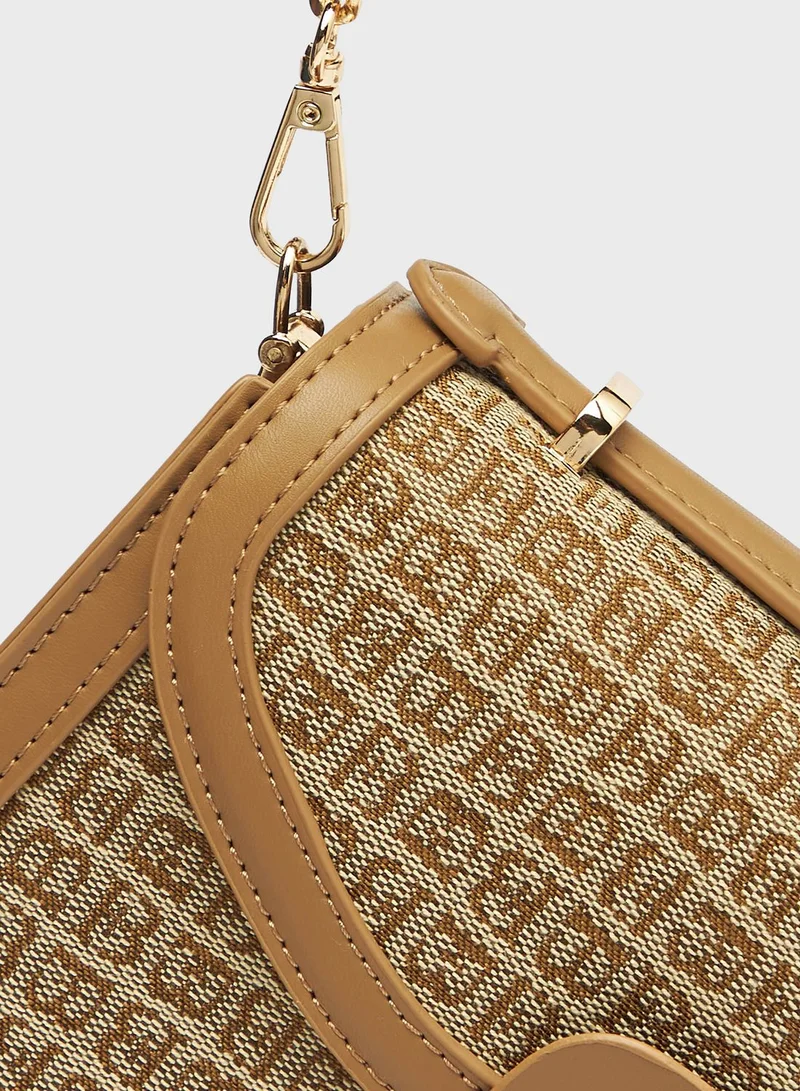 shoexpress Chain Detail Flap Over Crossbody