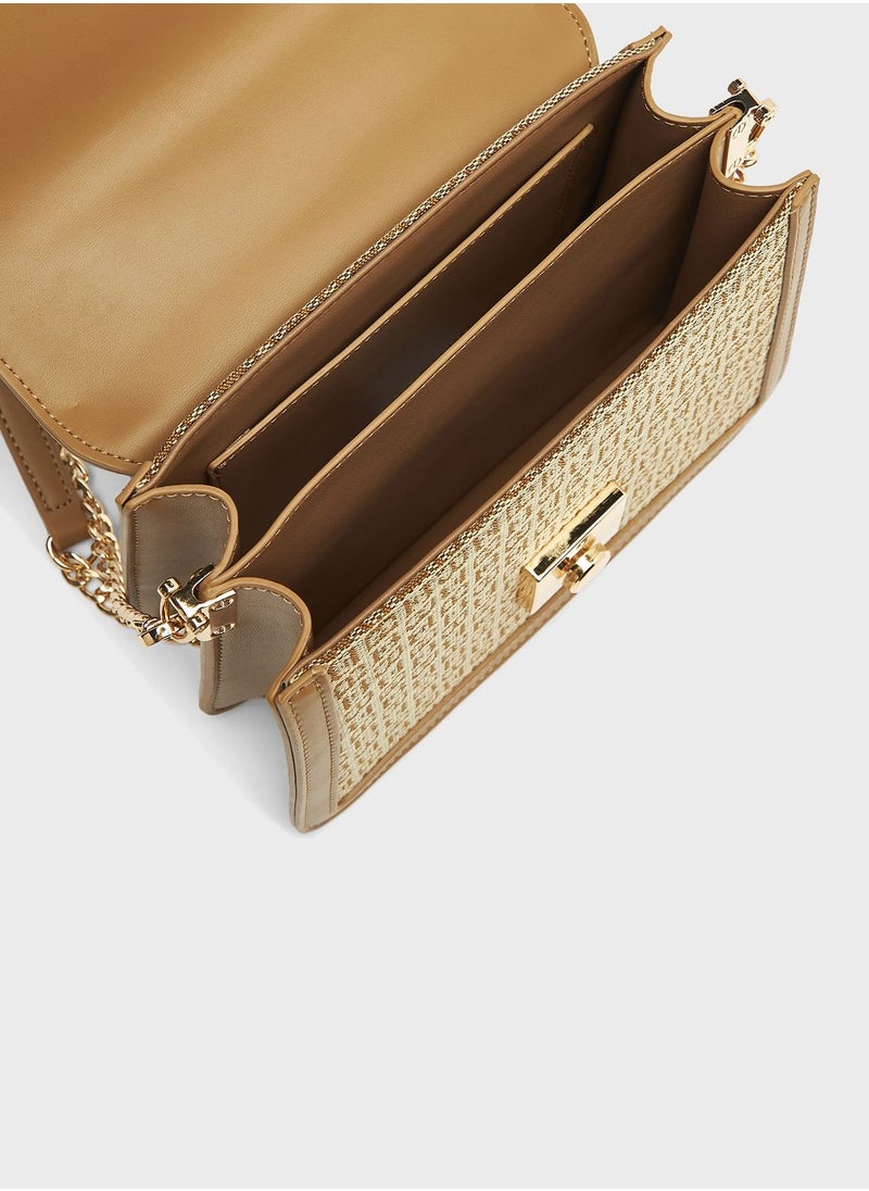 shoexpress - Chain Detail Flap Over Crossbody - Image 1