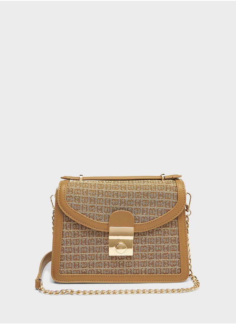 shoexpress - Chain Detail Flap Over Crossbody - Image 1