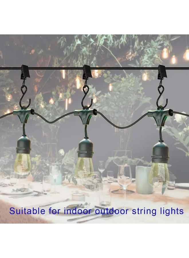 25pcs Black S Hooks 2 4 Inch Metal Screw In For Hanging Decorations Curtain Lights - Image 5