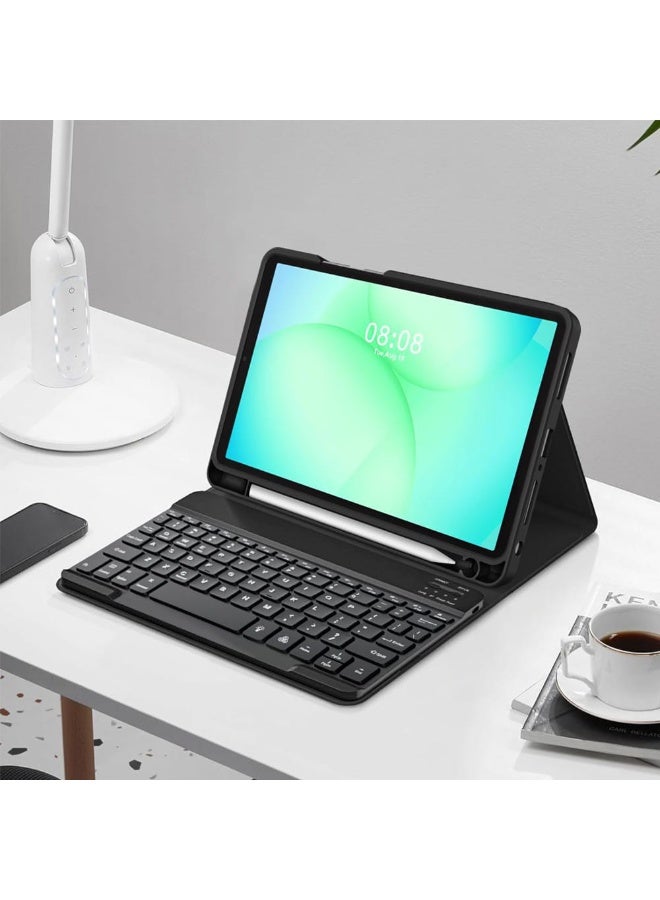 غطاء لوحة مفاتيح بلوتوث لاسلكية قابلة للفصل لجهاز سامسونج جالاكسي تاب A11 بلس/تاب A11+ بحجم 11 إنش - Image 4