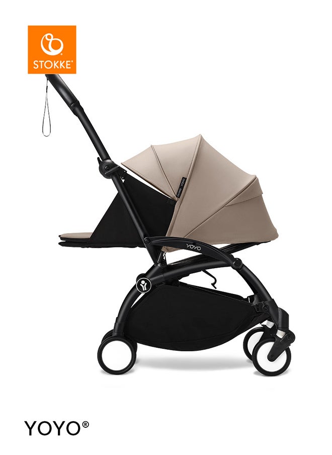 STOKKE YOYO3 Black Frame With 0+ Newborn Pack Taupe  - Image 2