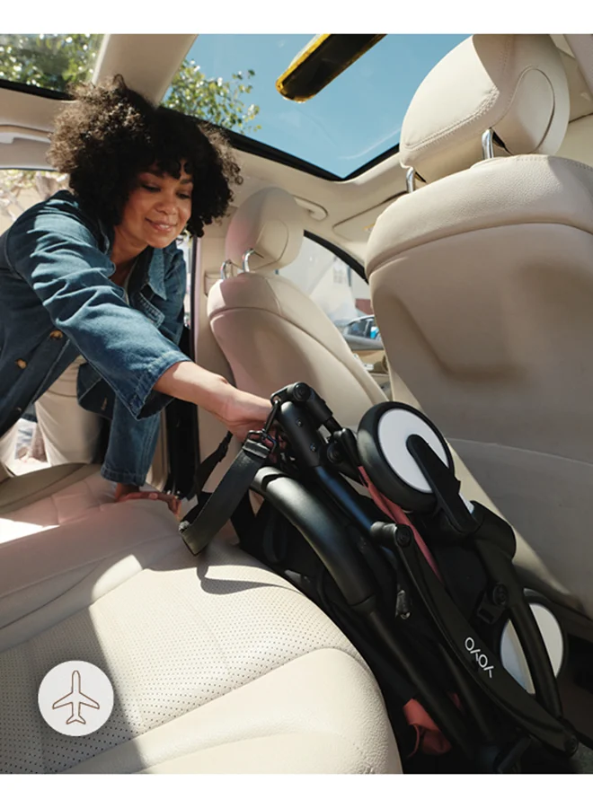 STOKKE Stokke YOYO3 Stroller with Newborn Pack, Black Frame, Compact and Foldable, One-Hand Flat Recline, UPF 50+ Canopy and 4-Wheel Suspension, 5-Point Harness, 6.6 kg Lightweight, Taupe