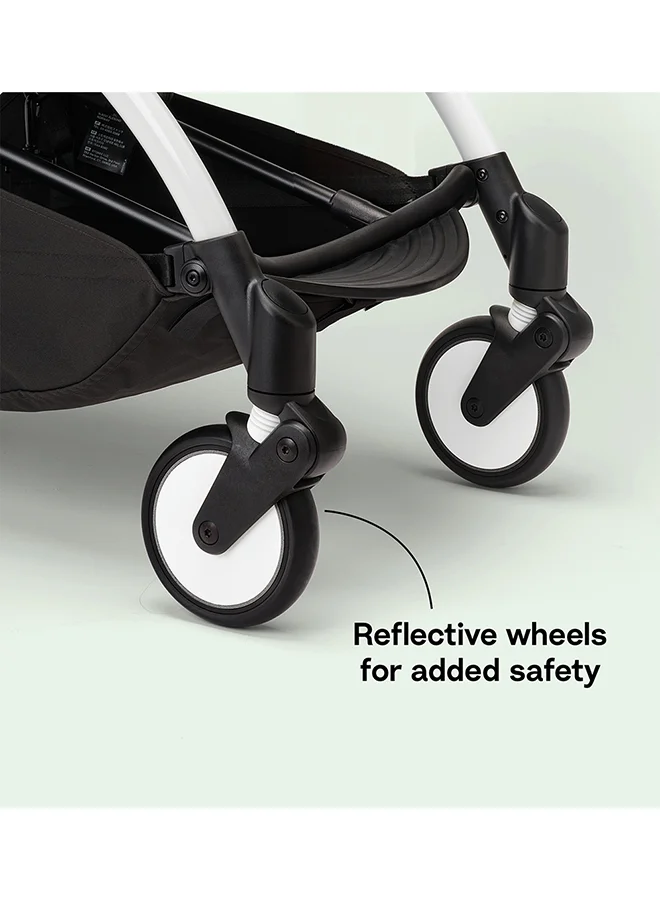 STOKKE Stokke YOYO3 Stroller with Newborn Pack, Black Frame, Compact and Foldable, One-Hand Flat Recline, UPF 50+ Canopy and 4-Wheel Suspension, 5-Point Harness, 6.6 kg Lightweight, Taupe