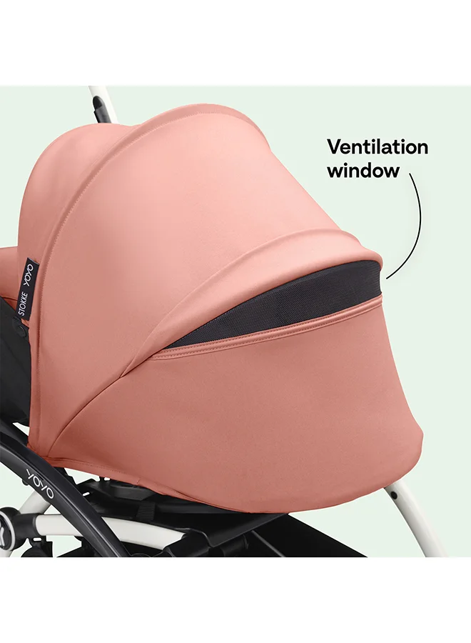STOKKE Stokke YOYO3 Stroller with Newborn Pack, Black Frame, Compact and Foldable, One-Hand Flat Recline, UPF 50+ Canopy and 4-Wheel Suspension, 5-Point Harness, 6.6 kg Lightweight, Taupe