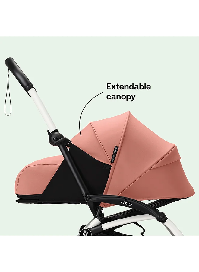STOKKE Stokke YOYO3 Stroller with Newborn Pack, Black Frame, Compact and Foldable, One-Hand Flat Recline, UPF 50+ Canopy and 4-Wheel Suspension, 5-Point Harness, 6.6 kg Lightweight, Taupe