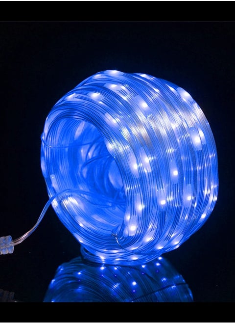 Multipurpose LED Lights Fairy Lights Twinkle Decoration String Lights Blue 10 Meter 100 Led 32.80 FT Ramadan Light For Ramadan Decoration And Home Decoration Light Curtain Lights Garden Lights